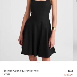 NWT Madewell Seamed Open Squareneck Mini Dress